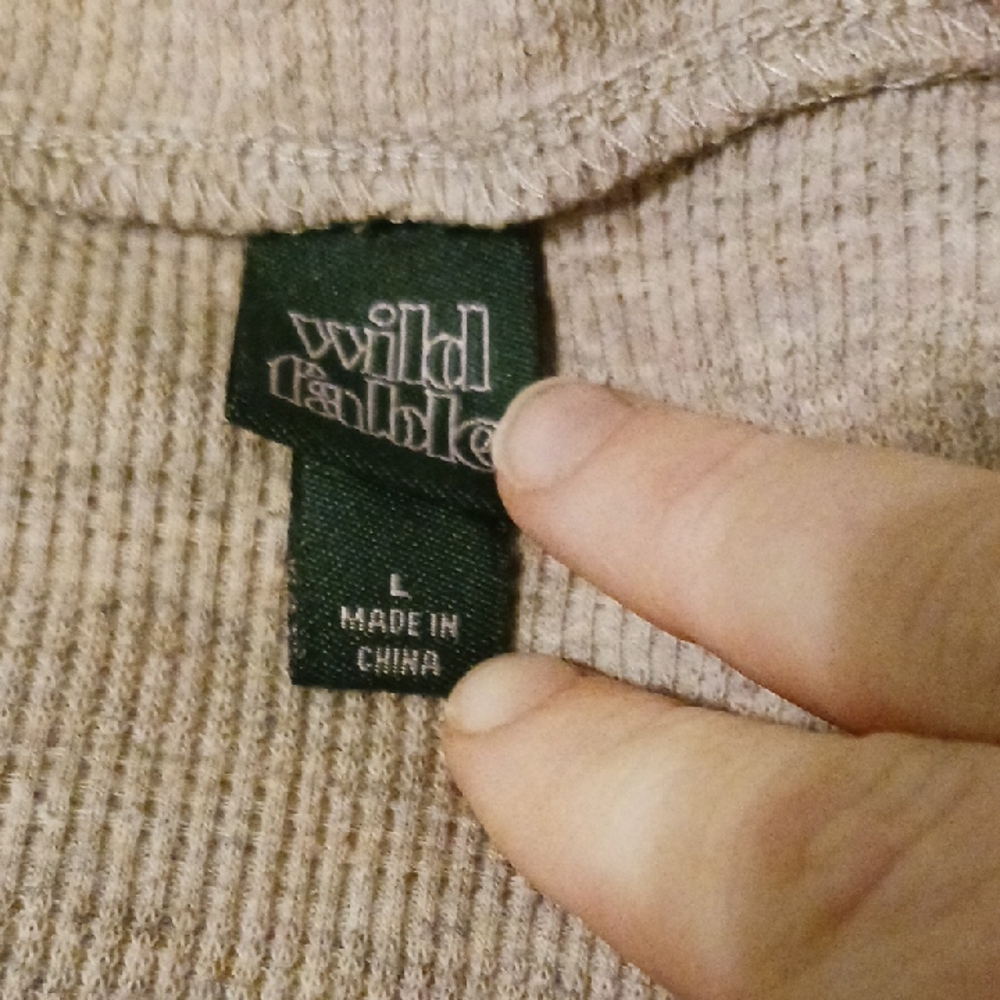 Wild Fable Ribbed Beige Top - Picture 2 of 2